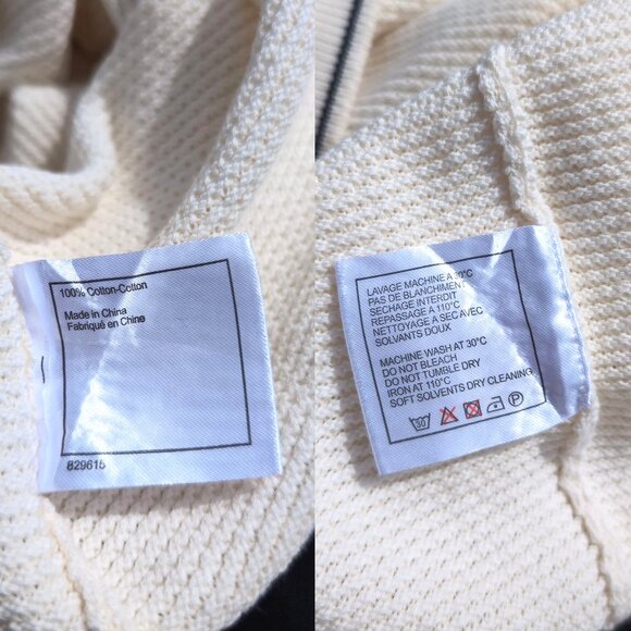 CHANEL Uniform Short Sleeve Creamy Beige Cotton Shirt Embroidered Logo No. 5 - Picture 10 of 10